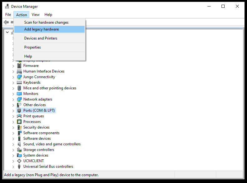 Add Legacy Hardware